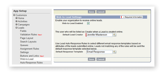 Web To Lead Form Salesforce Example